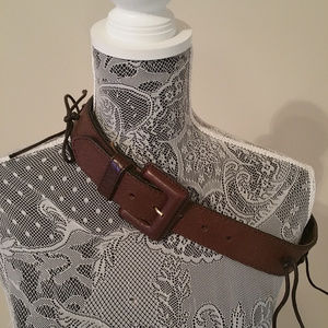 Vintage brown leather belt new